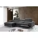 Ariana Gray Italian Leather Reclining LAF Sectional