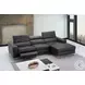 Ariana Grey Italian Leather Reclining Sectional