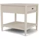 Maren White Sand Rectangular End Table