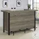 182105 Grey Driftwood And Black Bar Unit