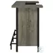 182105 Grey Driftwood And Black Bar Unit