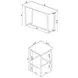 Marmot White Marble And Chrome 4 Piece Counter Height Dining Table Set