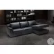 Elizabeth Black Premium Leather RAF Sectional