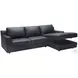 Elizabeth Black Premium Leather RAF Sectional