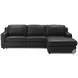 Elizabeth Black Premium Leather RAF Sectional