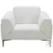 Davos White Leather Chair