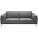 King Gray Leather Sofa