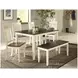 Decatur Lane White Slat Back Side Chair Set of 2