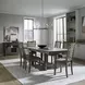 Bayview Sandstone and Gray Upholstered Extendable Trestle Base Dining Table