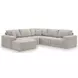 Next-Gen Gaucho Gray 5 Piece Modular Sectional with LAF Chaise
