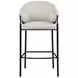 Chadwick Beige And Glossy Black Sloped Arm Bar Stool Set of 2