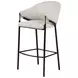 Chadwick Beige And Glossy Black Sloped Arm Bar Stool Set of 2