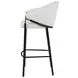 Chadwick Beige And Glossy Black Sloped Arm Bar Stool Set of 2
