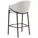 Chadwick Beige And Glossy Black Sloped Arm Bar Stool Set of 2