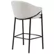 Chadwick Beige And Glossy Black Sloped Arm Bar Stool Set of 2