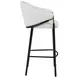 Chadwick Beige And Glossy Black Sloped Arm Bar Stool Set of 2