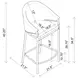Chadwick Beige And Glossy Black Sloped Arm Bar Stool Set of 2