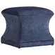 Sutton Carlyle Blue Upholstered Square Ottoman