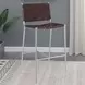 Adelaide Brown And Chrome Upholstered Open Back Bar Stool