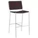 Adelaide Brown And Chrome Upholstered Open Back Bar Stool