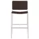 Adelaide Brown And Chrome Upholstered Open Back Bar Stool
