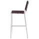 Adelaide Brown And Chrome Upholstered Open Back Bar Stool