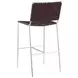 Adelaide Brown And Chrome Upholstered Open Back Bar Stool