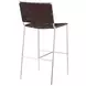 Adelaide Brown And Chrome Upholstered Open Back Bar Stool
