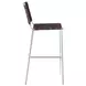 Adelaide Brown And Chrome Upholstered Open Back Bar Stool