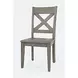 Outer Banks Driftwood Gray Cross Back Side Chair Set of 2