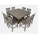 Outer Banks Driftwood Gray 9 Piece Counter Height Dining Set with Storage