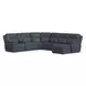 Sawyer Marine Leather 7 Piece Modular Zero Gravity Power Reclining Sectional with Power Lumbar and USB Charging