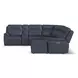 Sawyer Marine Leather 7 Piece Modular Zero Gravity Power Reclining Sectional with Power Lumbar and USB Charging