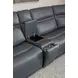 Sawyer Marine Leather 7 Piece Modular Zero Gravity Power Reclining Sectional with Power Lumbar and USB Charging