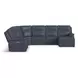 Sawyer Marine Leather 7 Piece Modular Zero Gravity Power Reclining Sectional with Power Lumbar and USB Charging