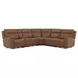 Sawyer Harvest Leather 6 Piece Modular Zero Gravity Power Reclining Sectional with Power Lumbar and USB Charging