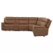 Sawyer Harvest Leather 6 Piece Modular Zero Gravity Power Reclining Sectional with Power Lumbar and USB Charging