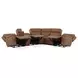 Sawyer Harvest Leather 6 Piece Modular Zero Gravity Power Reclining Sectional with Power Lumbar and USB Charging