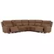 Sawyer Harvest Leather 6 Piece Modular Zero Gravity Power Reclining Sectional with Power Lumbar and USB Charging