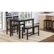 Asbury Park Black and Brown 4 Piece Counter Height Dining Set with Bench