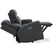 Warren Gray Leather 87" Zero Gravity Power Reclining Sofa with Power Lumbar and USB Charging