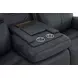 Warren Gray Leather 87" Zero Gravity Power Reclining Sofa with Power Lumbar and USB Charging