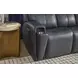 Warren Gray Leather 87" Zero Gravity Power Reclining Sofa with Power Lumbar and USB Charging