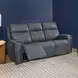 Warren Gray Leather 87" Zero Gravity Power Reclining Sofa with Power Lumbar and USB Charging
