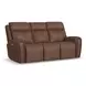 Warren Saddle Leather 87" Zero Gravity Power Reclining Sofa with Power Lumbar and USB Charging