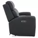 Warren Gray Leather 77" Zero Gravity Power Reclining Loveseat with Console and USB Charging