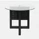 Altamonte Dark Charcoal 48" Round Glass Top Counter Height Dining Table