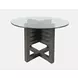 Altamonte Brushed Gray 48" Round Glass Top Dining Table