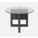 Altamonte Brushed Gray 48" Round Glass Top Dining Table