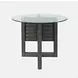 Altamonte Brushed Gray 48" Round Glass Top Counter Height Dining Table